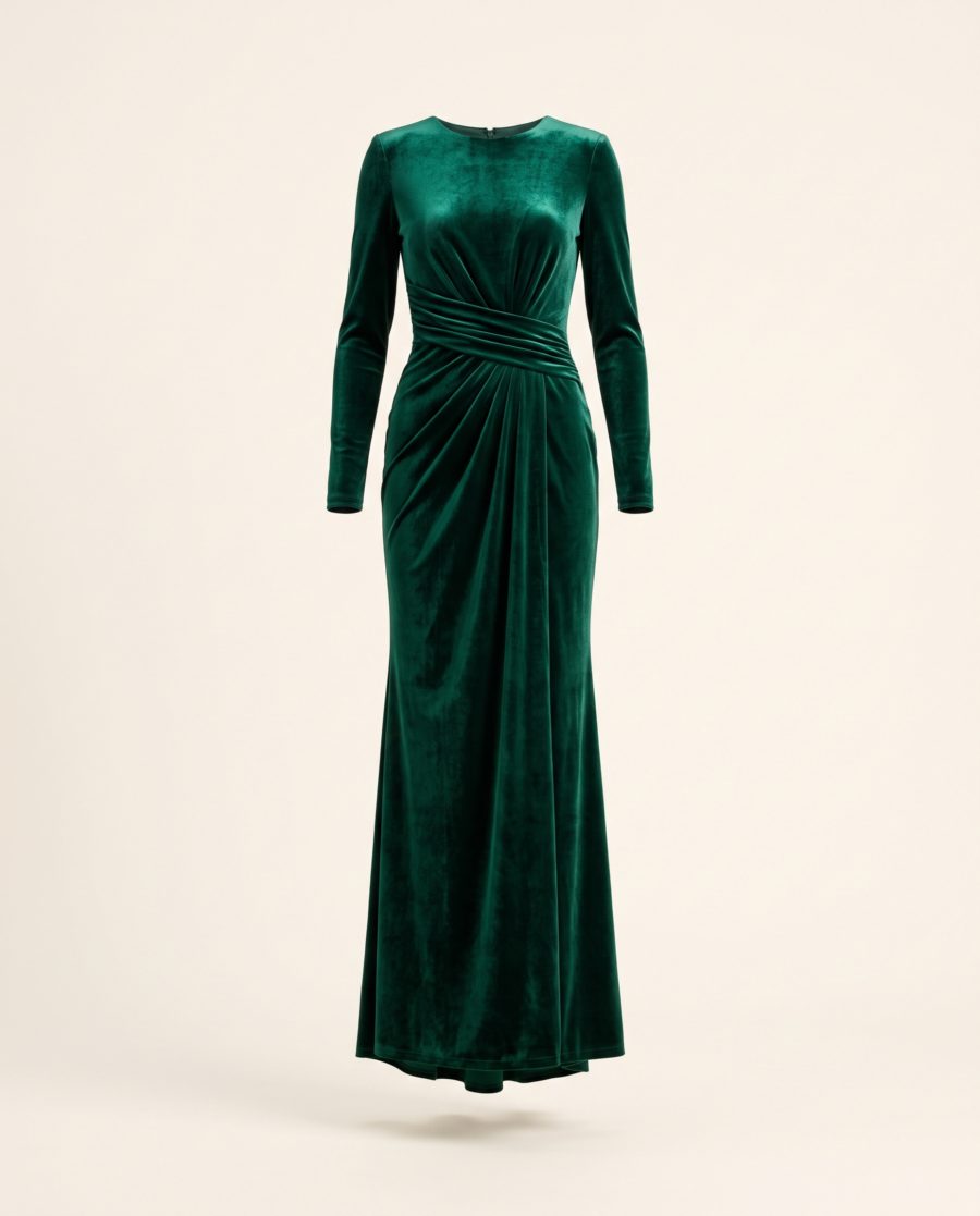 Emerald Velvet Gown